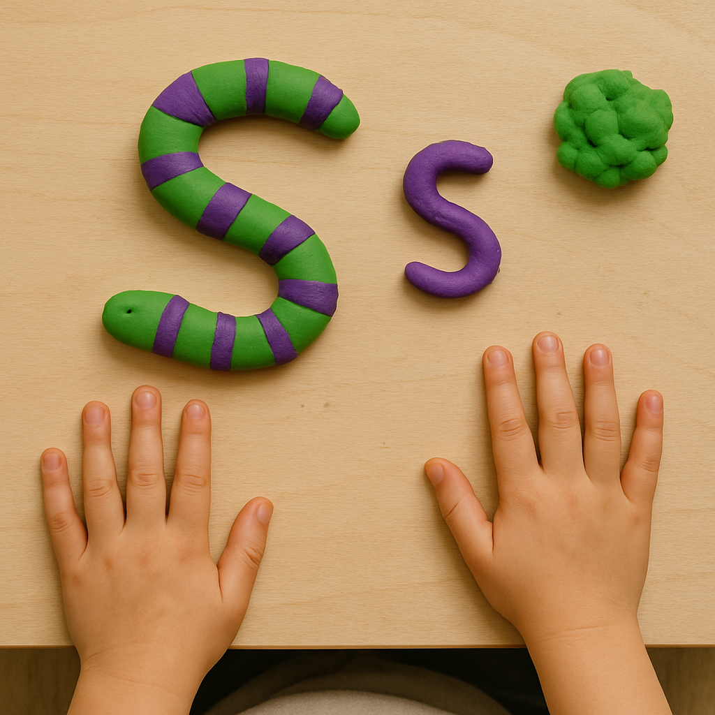 Build Letters with Playdough