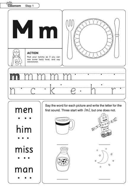 Worksheet /m/ Print Letters - UK