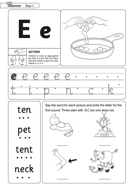 Worksheet e Precursive - UK