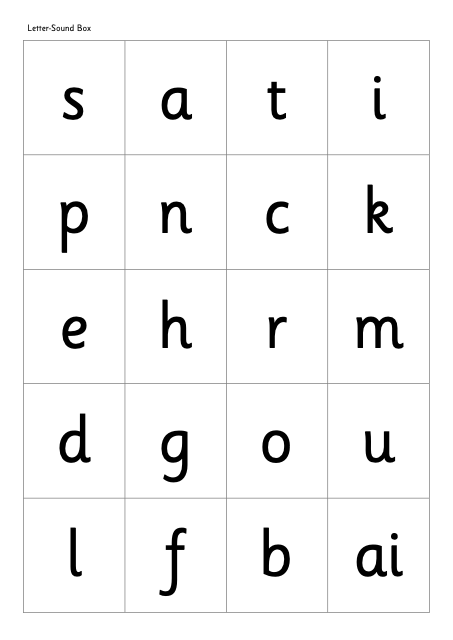 Letter Sound Box   Cursive