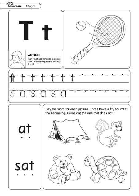 Worksheet /t/ Print Letters - UK
