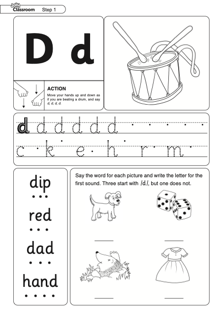 Worksheet /d/ Precursive - UK