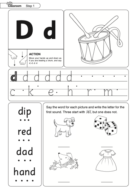 Worksheet /d/ Print Letters - UK